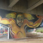 Chicano mural under the bridge in San Diego, CA